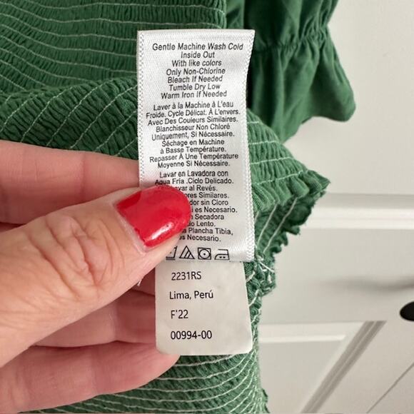 Nation LTD. Bardot Top Pima Cotton Size: M Color: Fern - Picture 8 of 8